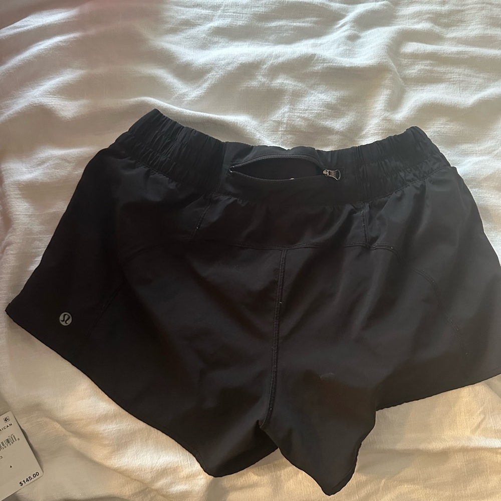 Black lululemon hottie hot shorts